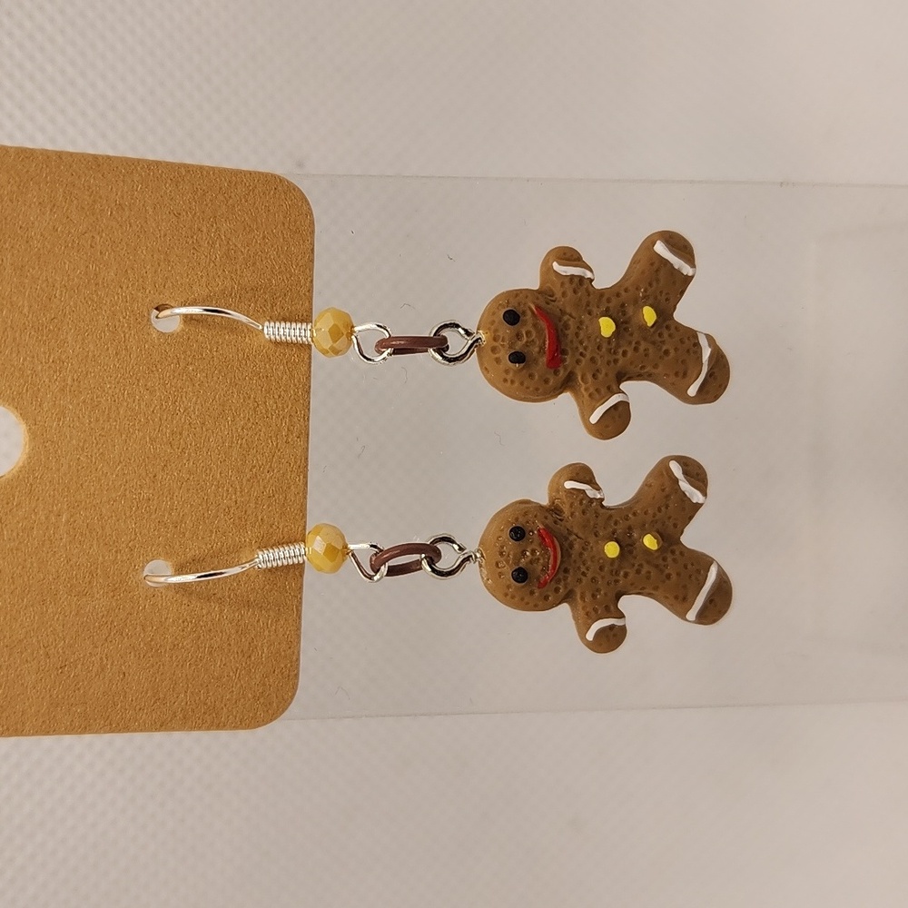 Gingerbread Man Earrings - Picture 1 of 1